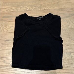 Fashion Nova Black Short Sleeve Crewneck Tee